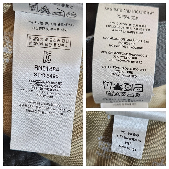 Patagonia Gray Performance Twill Pants Mens 31 x 32 Slim Straight Stretch - Picture 15 of 16